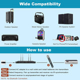 Wireless Microphone System, Phenyx Pro Quad Channel Cordless Mic Set with Metal Handheld Mics, 4×40 Channels, Auto Scan, Long Distance 328ft, Ideal for DJ, Church, Outdoor Events (PTU-7000A)