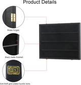 35 Graded Sports Card Display Case – Baseball Card Display Frame with UV Protection Clear View Lockable Wall Cabinet for Basketball Collectible Trading Card Black Finish