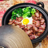 Casserole Dishes Casserole Dish with Lid Casserole Earthenware Pot Hot Can Pan,Round Ceramic Pan Dish,Insulated Casserole,Ceramic Casserole,Clay Rice Cooker Can,Stockcan