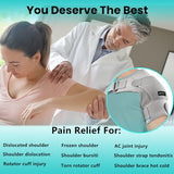 Shoulder Brace- Torn Rotator Cuff Recovery Supports for Men&Women,Adjustable Fit Sleeve Wrap,for AC Joint Pain Relief,Shoulder Injuries&Tears,Bursitis,Swelling,Tendonitis (Gray, Small)??
