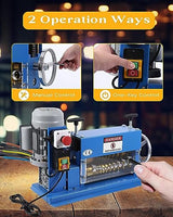 Automatic Wire Stripping Machine for 0.06 -1.5, [High Precision] [75 ft/min] Wire Stripper Tool with An Extra Manual Crank, Electric Wire Stripper for Scrap Cable Copper Recycling