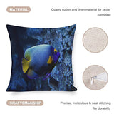 Cushion Pillow Cover Ocean Sea Starfish Zippered Pillow Cover Underwater Sea World Fish Nautical Ocean Throw Pillow Covers 18×18 Pillows for Couch Sofa Patio Furniture Home Decor