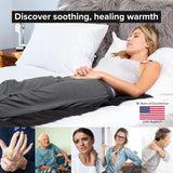 36 x 24 Venture Heat Far Infrared Deep Heating Pad for Injury Recovery and Pain Relief, 10 Hour Shutoff Ultra-Soft Deep Tissue Electric Therapeutic Device (Half Length)