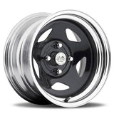 U.S. Wheel : Wheel, 021 Series Drift Star FWD, Steel, Chrome/Gloss Black, 14 inch x 7.0 Wheels