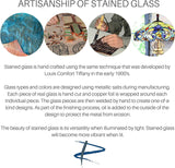 River of Goods 24 Cardinal Triple-Lit Stained Glass Table Lamp