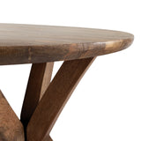 Kate and Laurel Soleyn Mid-Century Round Wood Side Table, 20 x 20 x 25, Natural, Decorative End Table with Boho Style for Use as Bedroom Nightstand or Living Room Accent