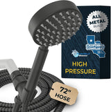 HammerHead Showers? Solid Metal LOW FLOW Handheld Shower Head with Hose and Brass Holder – OIL RUBBED BRONZE ?C Water Saving 1.75 GPM Detachable Shower Head – Adjustable Shower Wand Bracket & 6ft Hose