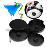 Barra de vidrio Rim, Delaman Bar 3 Tier Sugar Salt Rim Lime Glass para c??ctel Bartender Tool Party Home Black