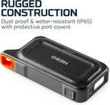 NEBO 3-in-1 Assist Jump Starter, Power Bank, and Floodlight, Portable Emergency Kit Car Jump Starter, and 200 Lumen Floodlight Keep You Prepared and Safe for Emergency Roadside Situations