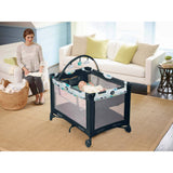 Graco Pack &n Play Playard with Automatic Folding Feet – Stratus , Gray
