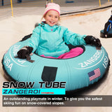 Snow Tube Snow Tubes Heavy Duty Snow Tube for Kids Adult Snow Tube 45inch, Snow Sled Sledding Tube, Inflatable Snow Tube for Kids Snow Tubes for Sledding Towable Double Rubber Snow Tube with Cover