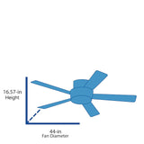 Harbor Breeze Beach Creek 44-in Brushed Nickel LED Indoor Downrod or Flush Mount Ceiling Fan with Light Remote (3-Blade)