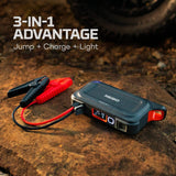 NEBO 3-in-1 Assist Jump Starter, Power Bank, and Floodlight, Portable Emergency Kit Car Jump Starter, and 200 Lumen Floodlight Keep You Prepared and Safe for Emergency Roadside Situations