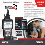 INNOVA 5610 – Newest 2022 OBD2 Diagnostic Code Scanner – BiDirectional System Test, Special Reset Function, All System Scan, Live Data