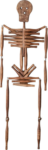 Creative Co-Op 14 L x 2 W x 42 H Found Hanging Wood Rolling Pin Skeleton (Each One Will Vary) Figures and Figurines, Multi