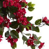 Nearly Natural Bougainvillea Hanging Basket UV Resistant (Indoor/Outdoor) Red