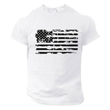 Mens American Flag Patriotic Shirt Distressed Short Sleeve Independence Day Shirt Graphic Tees Men