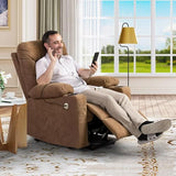 YITAHOME Power Lift Recliner Chair, Modern Fabric Recliner Chair with Massage and Heat, Spacious Seat, USB Ports, Cup Holders, Remote Control, Suitable for Living Room Dark Grey2